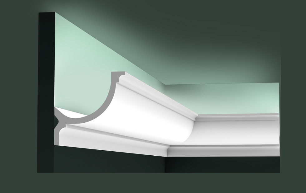 Карниз потолочный плинтус для скрытого освещения